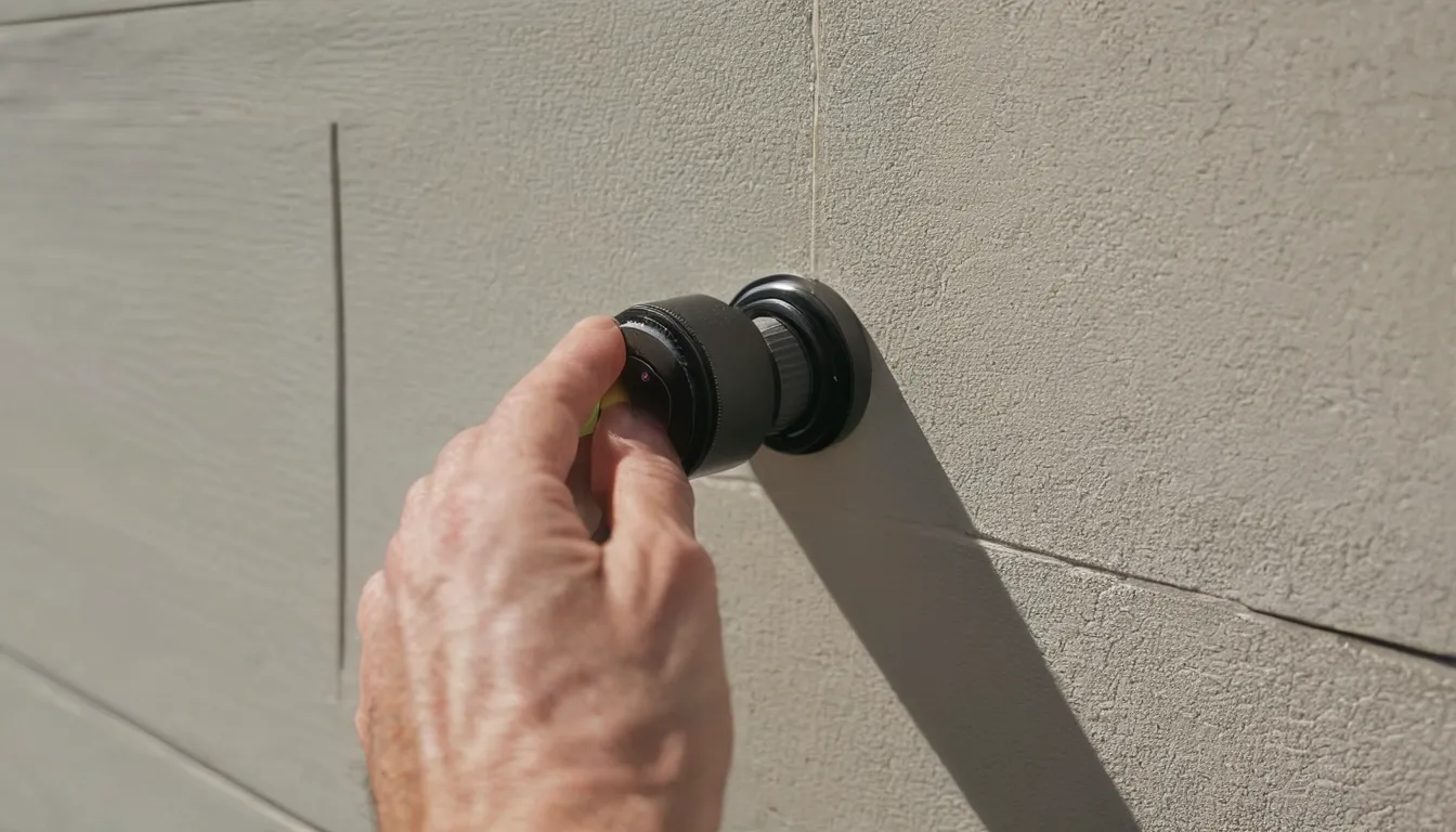 Garage door safety sensor near the floor, a simple check for homeowners in the Trenton area
